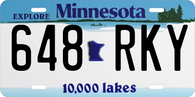 MN license plate 648RKY