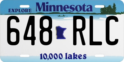 MN license plate 648RLC