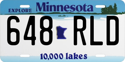 MN license plate 648RLD