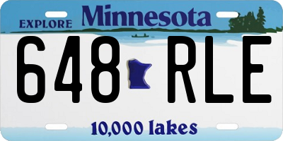 MN license plate 648RLE