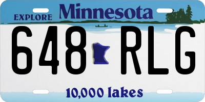 MN license plate 648RLG