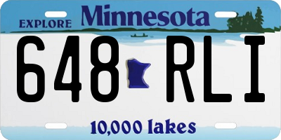 MN license plate 648RLI