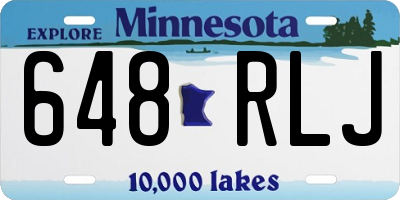 MN license plate 648RLJ