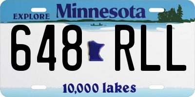 MN license plate 648RLL