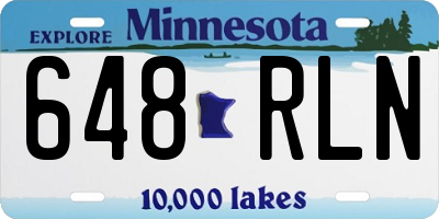 MN license plate 648RLN