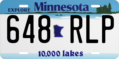 MN license plate 648RLP