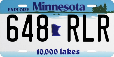 MN license plate 648RLR