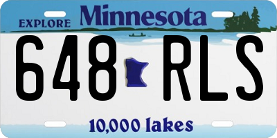 MN license plate 648RLS