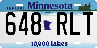 MN license plate 648RLT