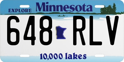 MN license plate 648RLV