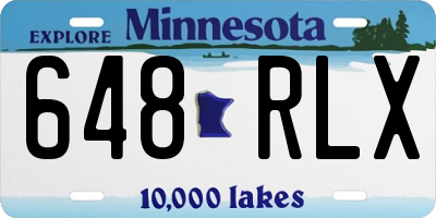 MN license plate 648RLX