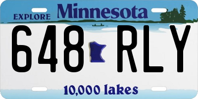 MN license plate 648RLY