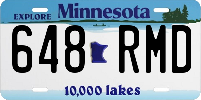 MN license plate 648RMD