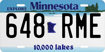 MN license plate 648RME