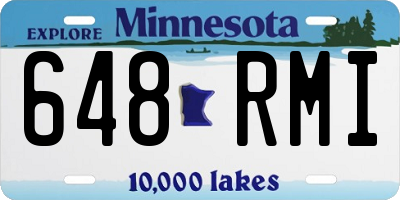 MN license plate 648RMI