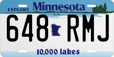 MN license plate 648RMJ