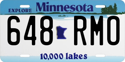 MN license plate 648RMO