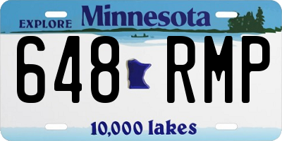 MN license plate 648RMP
