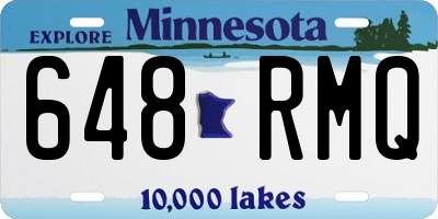 MN license plate 648RMQ