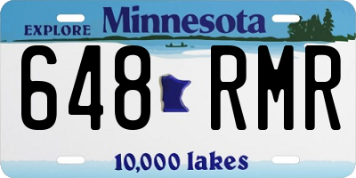 MN license plate 648RMR
