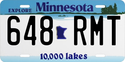 MN license plate 648RMT