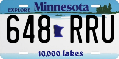 MN license plate 648RRU