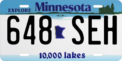 MN license plate 648SEH