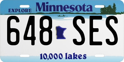 MN license plate 648SES