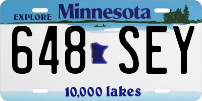 MN license plate 648SEY
