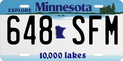 MN license plate 648SFM
