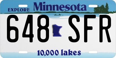 MN license plate 648SFR