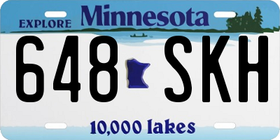 MN license plate 648SKH