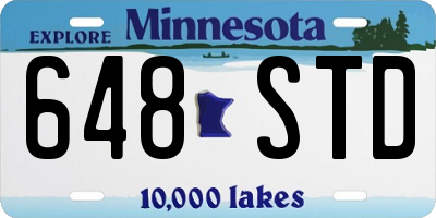 MN license plate 648STD