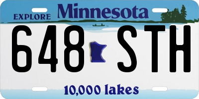 MN license plate 648STH