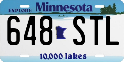 MN license plate 648STL