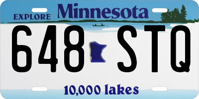 MN license plate 648STQ
