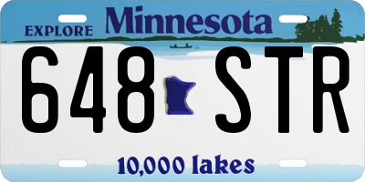 MN license plate 648STR