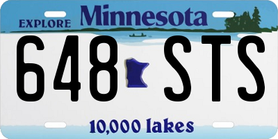 MN license plate 648STS