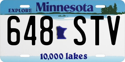 MN license plate 648STV