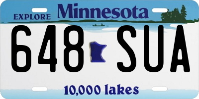 MN license plate 648SUA