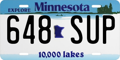 MN license plate 648SUP
