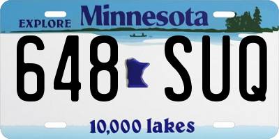 MN license plate 648SUQ