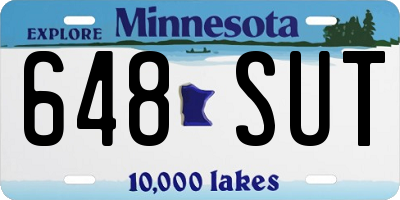 MN license plate 648SUT