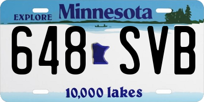 MN license plate 648SVB