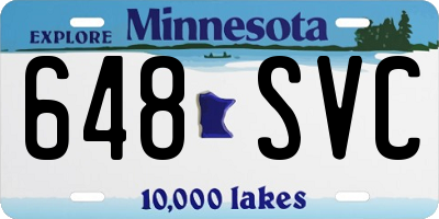 MN license plate 648SVC