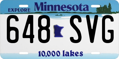 MN license plate 648SVG