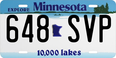 MN license plate 648SVP