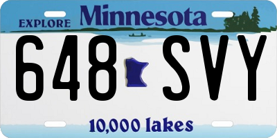 MN license plate 648SVY