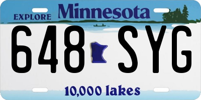 MN license plate 648SYG