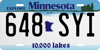 MN license plate 648SYI